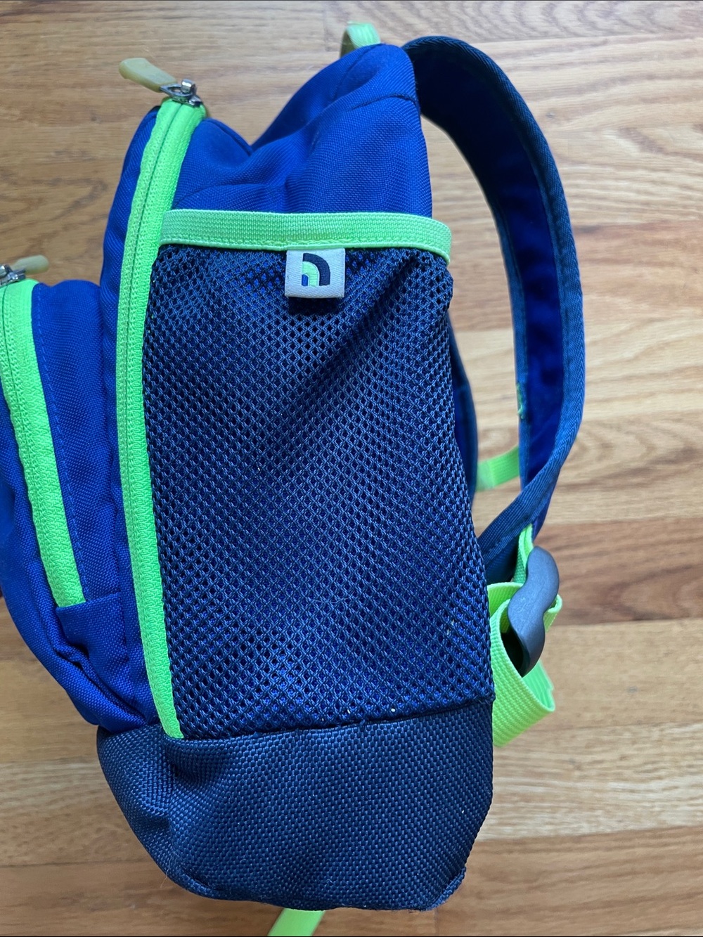 The North Face Kids Sprout Backpack in Blue and Lime - Picture 14 of 16